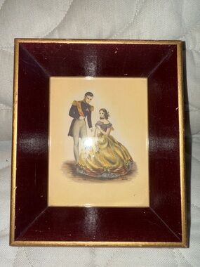 Stan David Original Frame Print Courting Victoria  Couple USA circa 1940